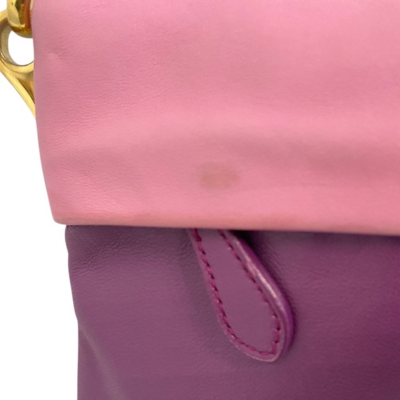 Authentic Prada Purple & Pink Leather Crossbody Shoulder Bag Gold Hardware - COA - Picture 13 of 16